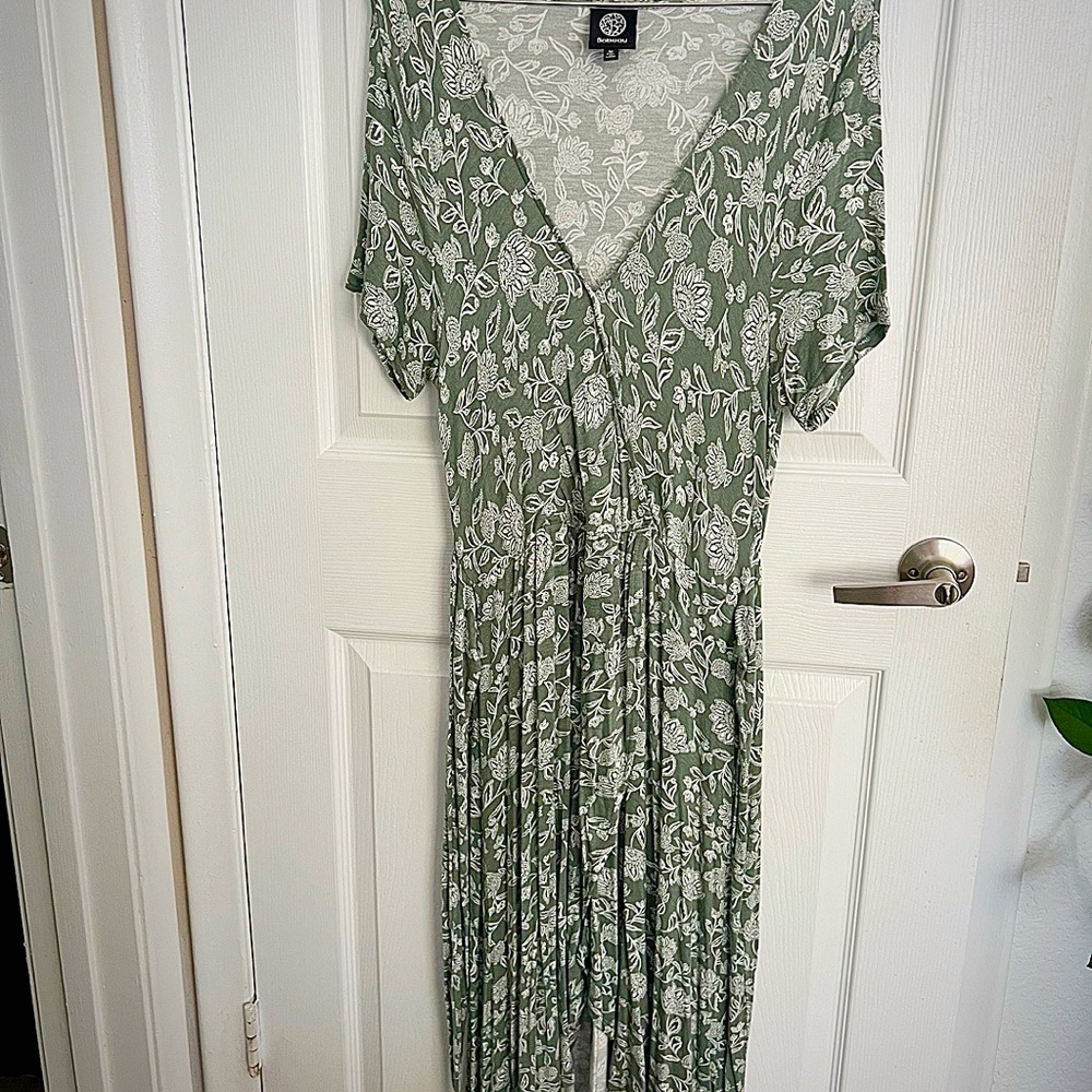 Floral Green Maxi Dress